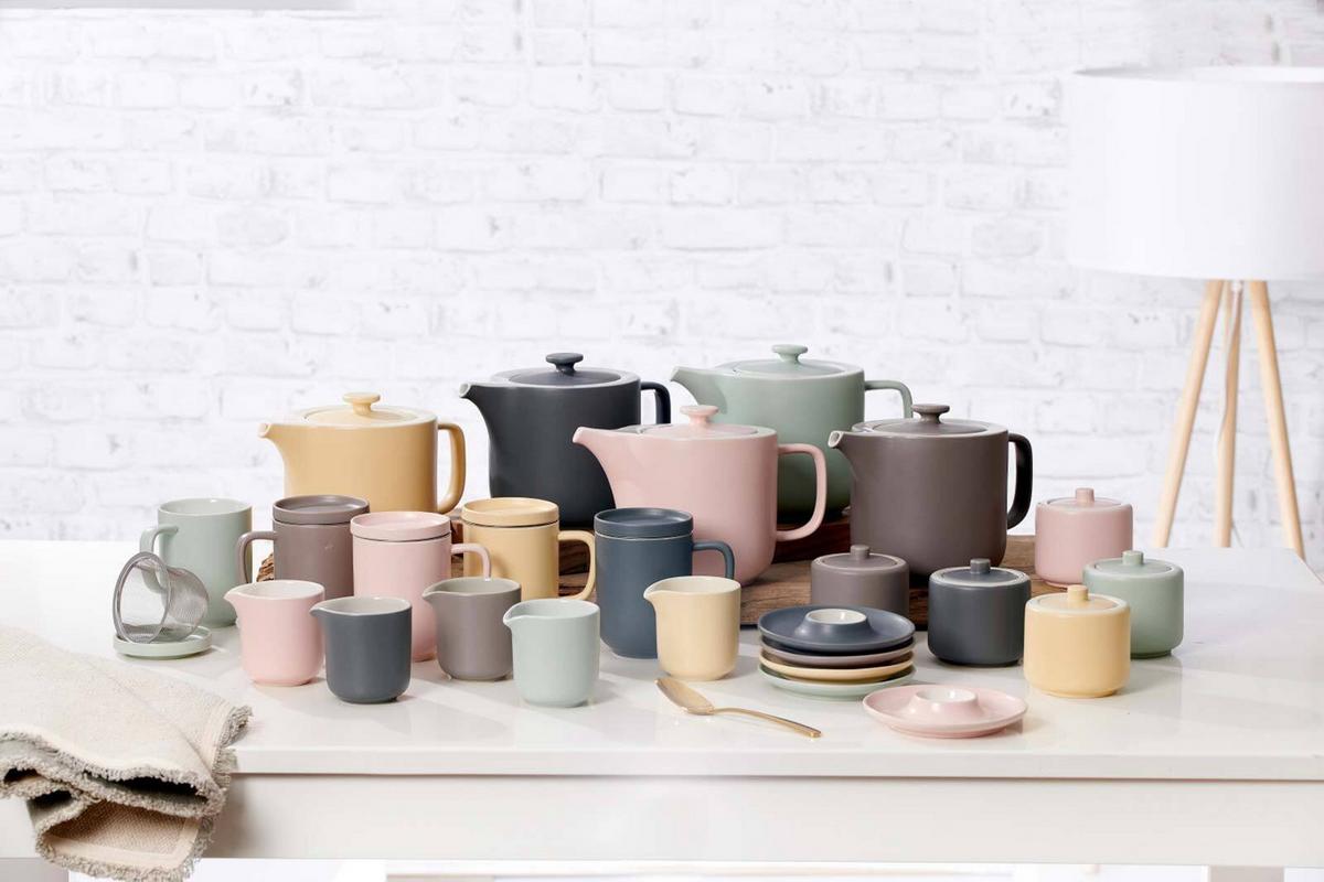 TEEZUBEHÖR SET Jasper Schwarz - Schwarz, Keramik (0.001L) - Ritzenhoff Breker