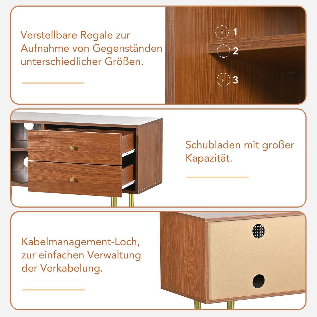 TV LOWBOARD Schwarz 180/38/45 cm - Schwarz, Holzwerkstoff (38/45/180cm) - Urban Meuble