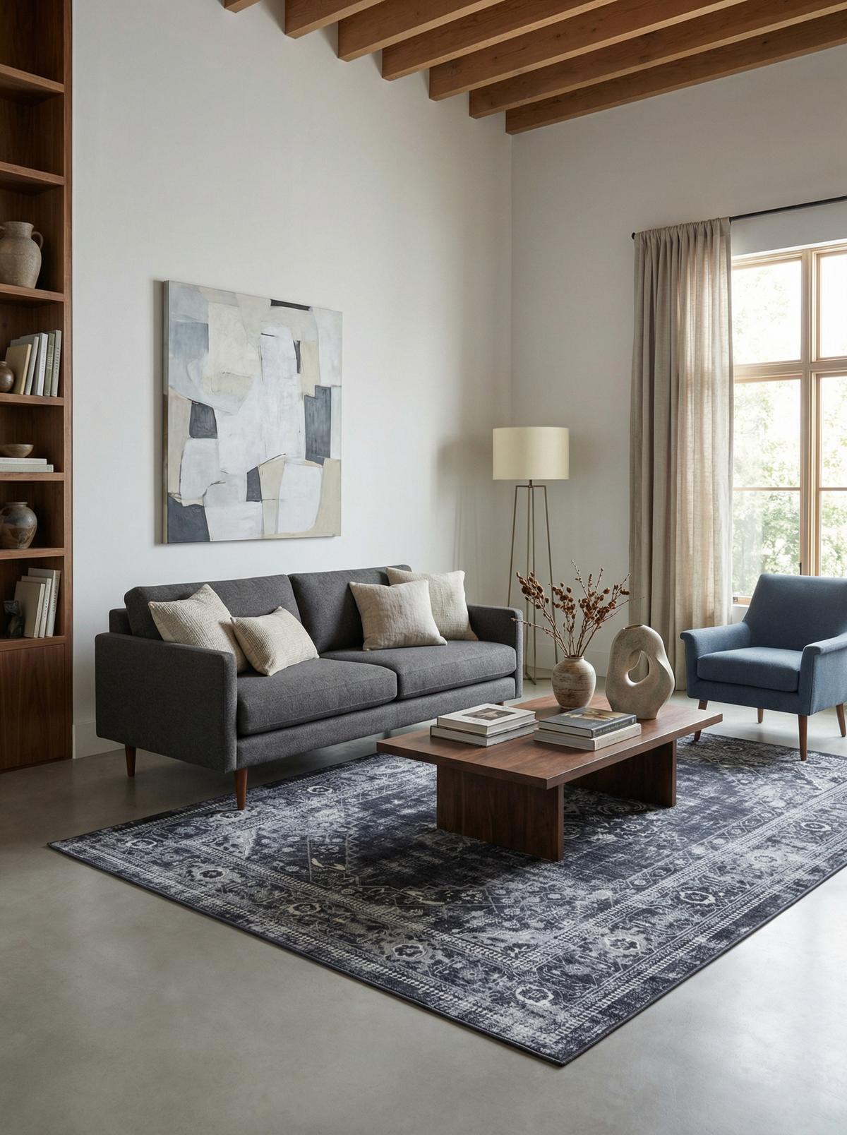TEPPICH Flachgewebe Waschbar PIZOL in Schwarz, orientalisch, 140 x 200 cm - Schwarz, Textil (140/200cm) - KADIMA DESIGN