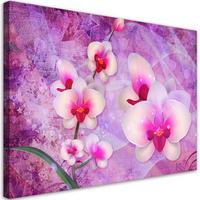 WANDBILD orchideenblüten abstraktion - Lila, Textil (60/40cm) - Feeby