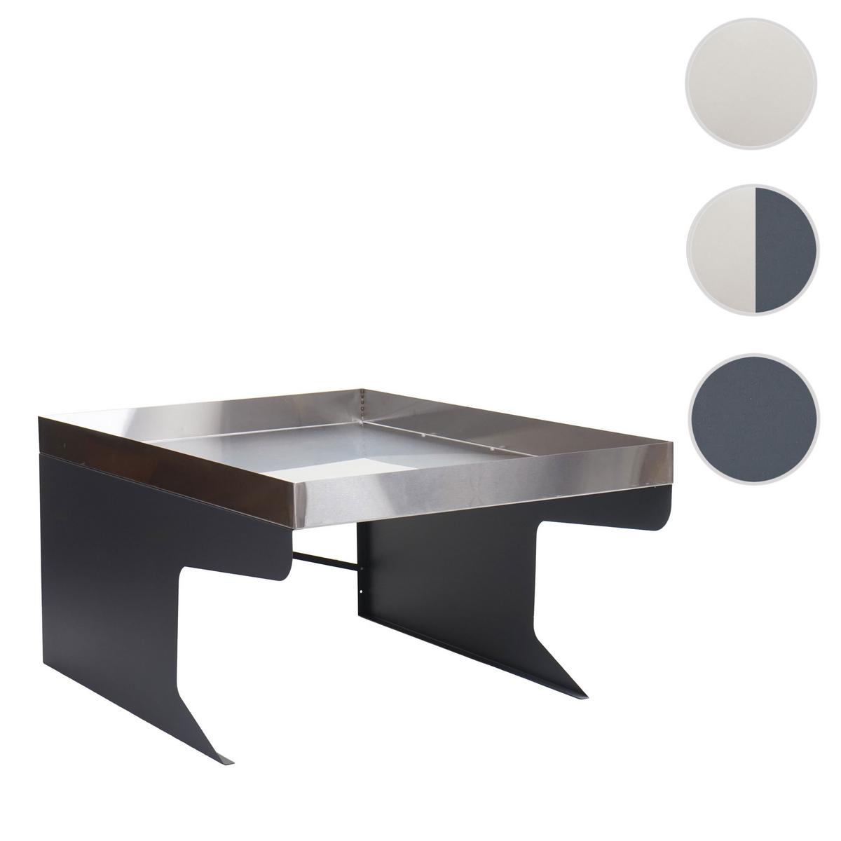 XL-MÄHROBOTERGARAGE PFLANZKASTEN Silber, Grau - Silberfarben/Grau, Metall (70/47/100cm) - MCW
