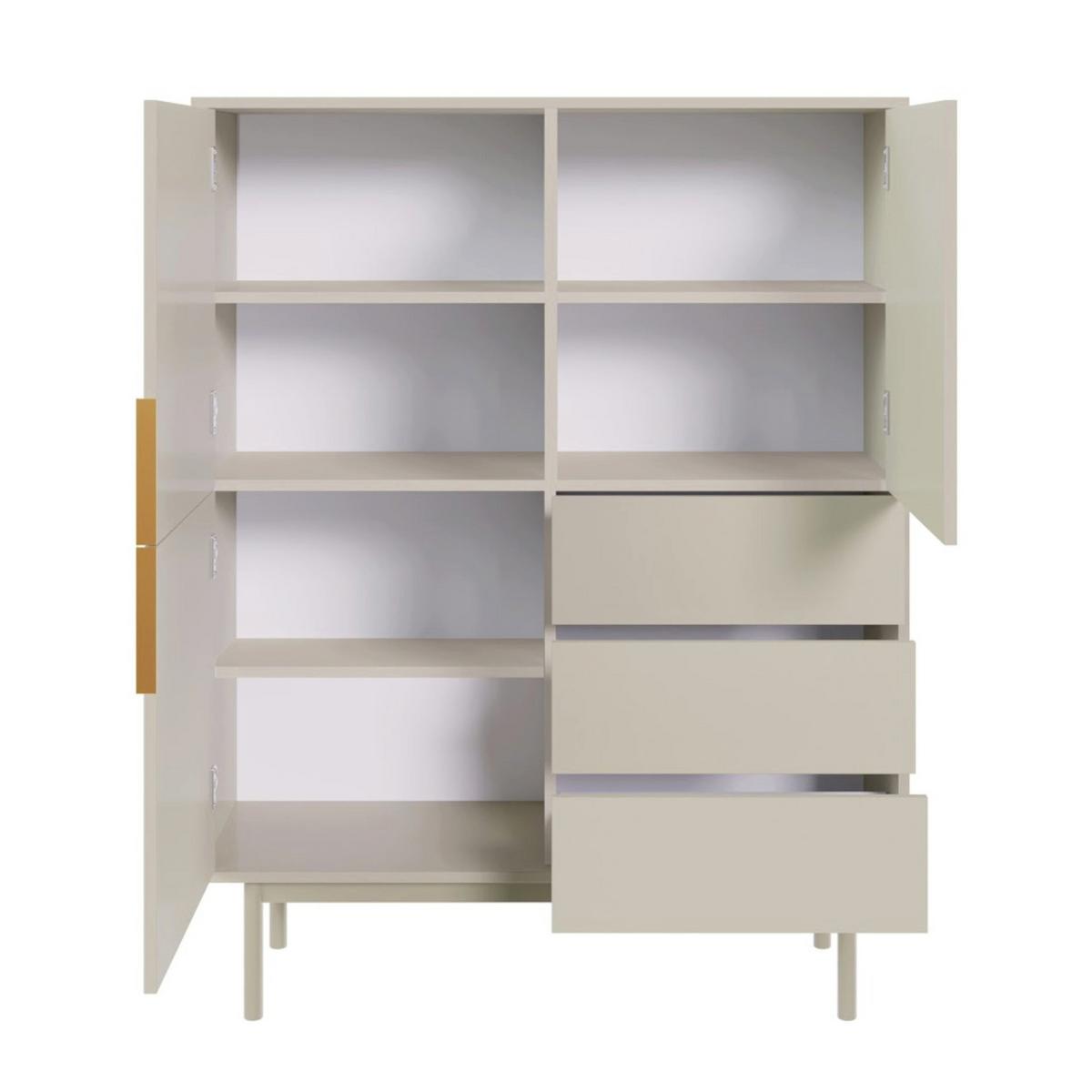 HIGHBOARD Viviaro Graubeige 104 cm - Kaschmir/Greige, Holz/Holzwerkstoff (104/134/39cm) - Selsey
