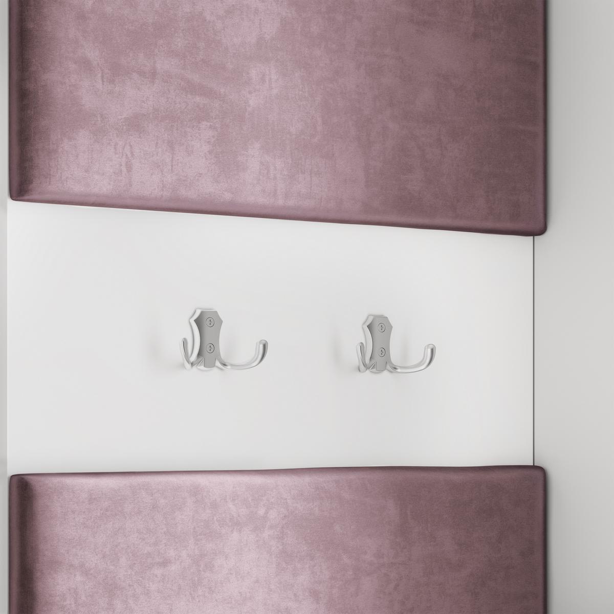 GARDEROBENSCHRANK VIRA 95/181/51 cm Modern Garderobe-Set Eiche Lefkas - Eichefarben/Lila, Holzwerkstoff (95/181/51cm) - MASSENO