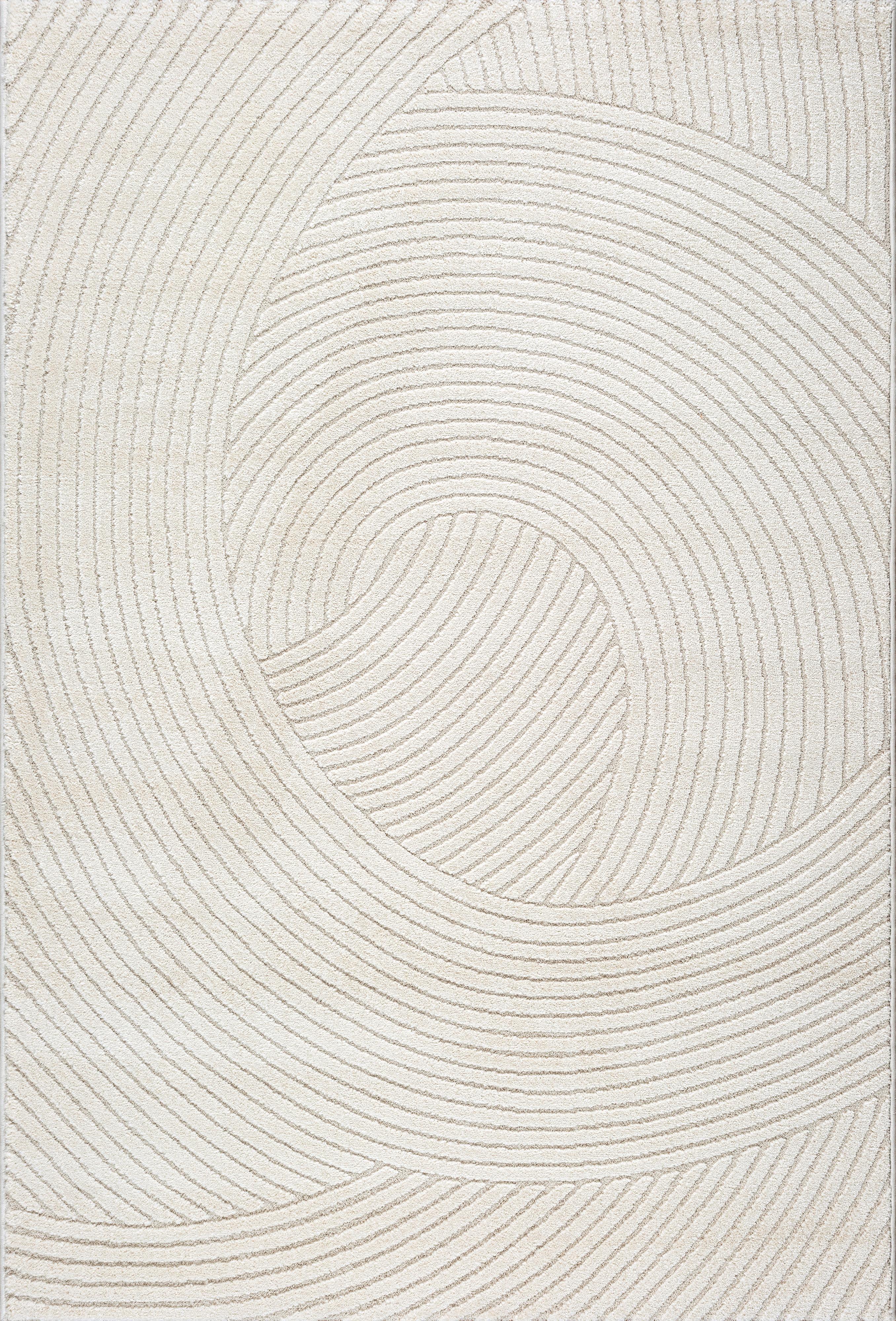 TEPPICHLÄUFER Geometrisch CETINA Polypropylen Creme 80 x 150 cm - Beige, Textil (80/150cm) - KADIMA DESIGN