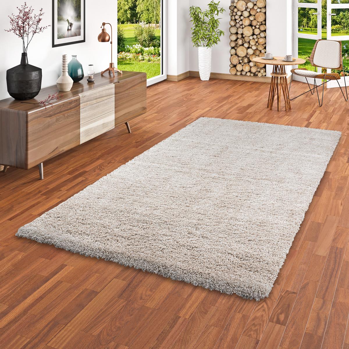 HOCHFLOR LANGFLOR SHAGGY TEPPICH LUXURY - Champagner, Textil (160/230cm) - Pergamon