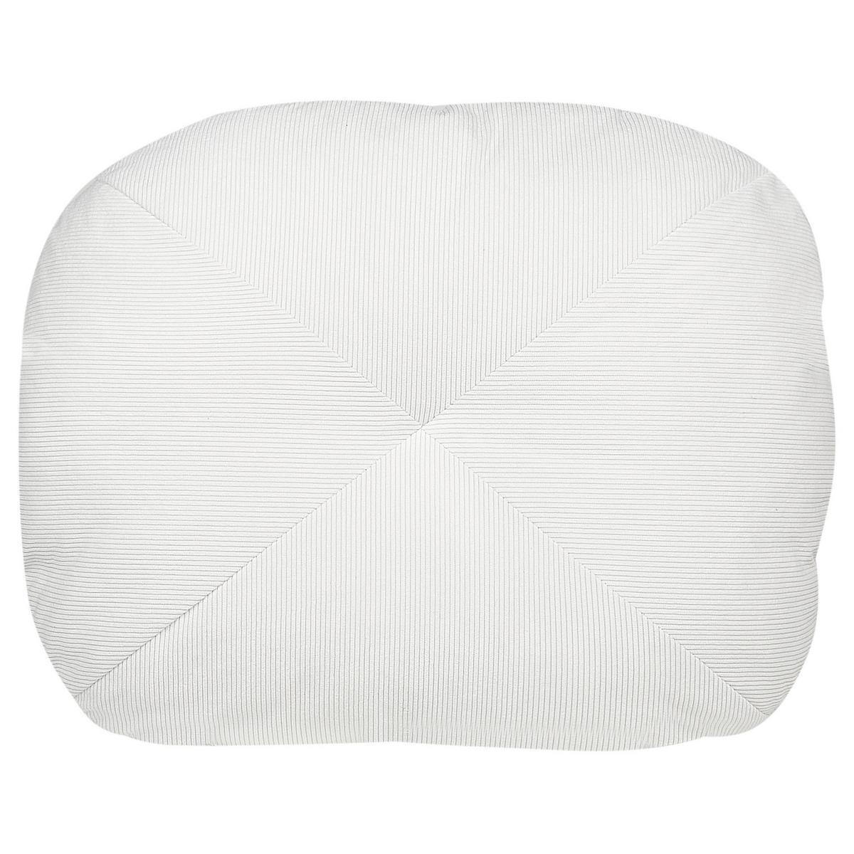 1-SITZER BODENSOFA Cord weiß mit Schlaffunktion Olden - Weiß, Textil (81/54/91cm) - Beliani