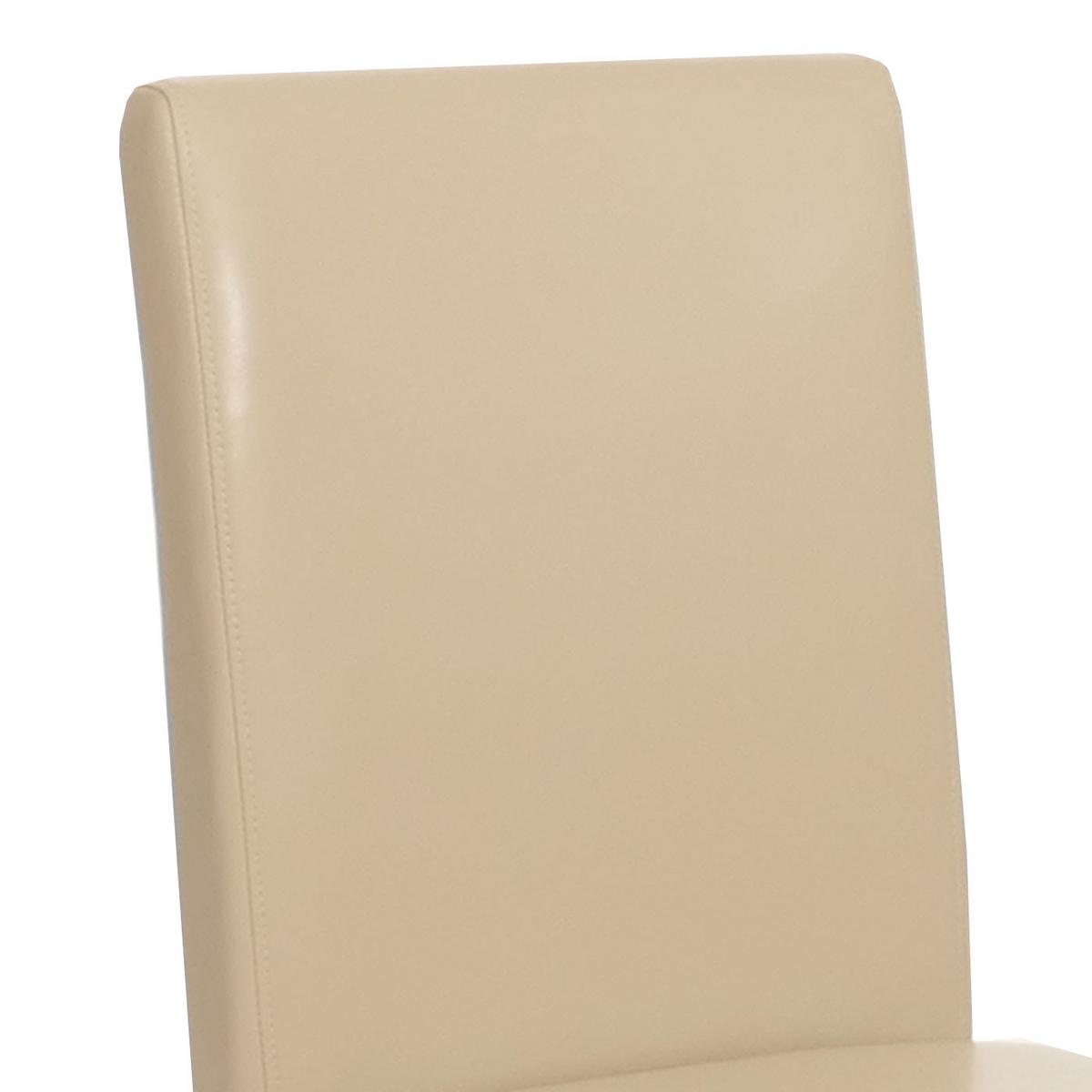 ESSZIMMERSTUHL Beige, Schwarz - Beige/Creme, Leder (43/90/56cm) - MCW