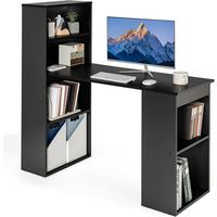 SCHREIBTISCH 120cm Schwarz - Schwarz, Holz (52/122/120cm) - COSTWAY