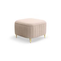 POLSTERHOCKER VELA Glamour Sitzhocker, Fußhocker Beige - Beige, Holzwerkstoff/Metall (60/41/60cm) - MASSENO