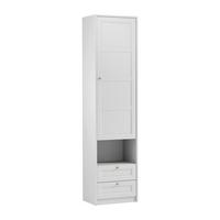 SCHRANK 1 Tür Fergus Weiß - Weiß, Holzwerkstoff (53.8/218.2/40cm) - Petits-meubles