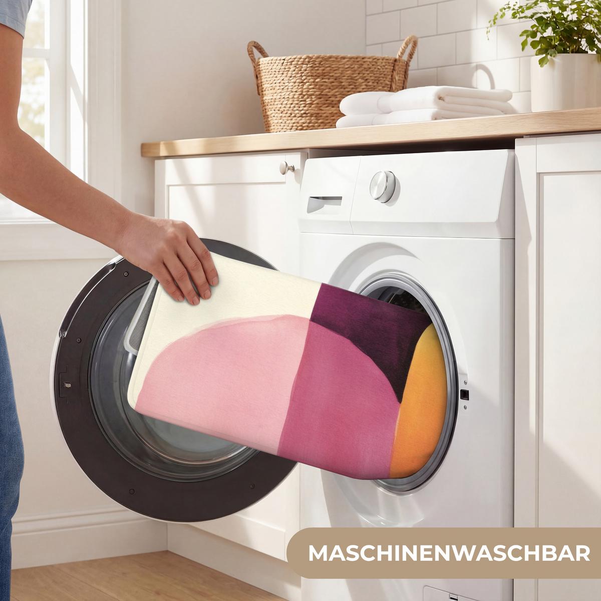WC-VORLEGER Formen - Abstrakt - Farbenfroh WC Teppich 50x80 cm - Terracotta, Textil (50/1cm) - OnlyWow