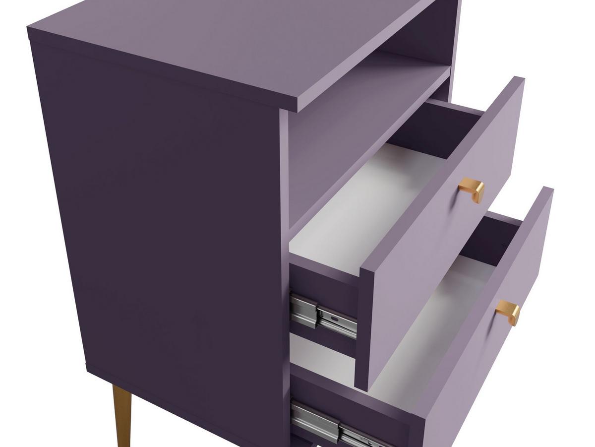 NACHTTISCH Pflaume 50/69,5/33,9 - Pflaume, Holzwerkstoff (50/70/34cm) - RAUMHIRSCH FURNITURE