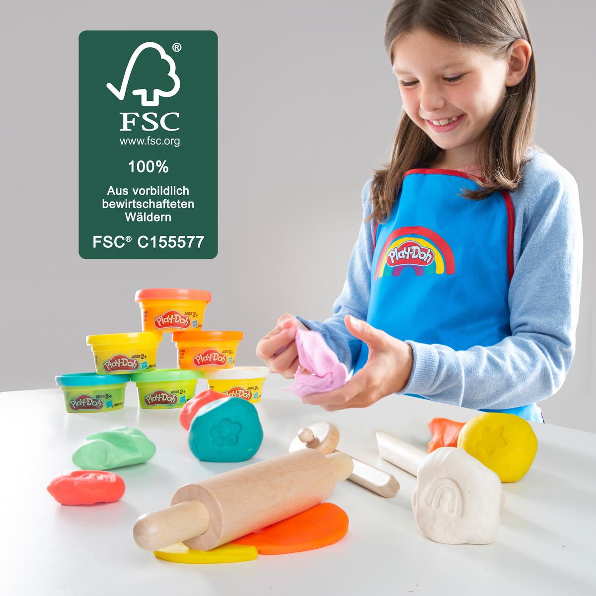 SPIELSET KNETE roba x Play-Doh mit Aufbewahrungsbox - Multicolor, Holz/Kunststoff (30/14.5/1cm) - Roba