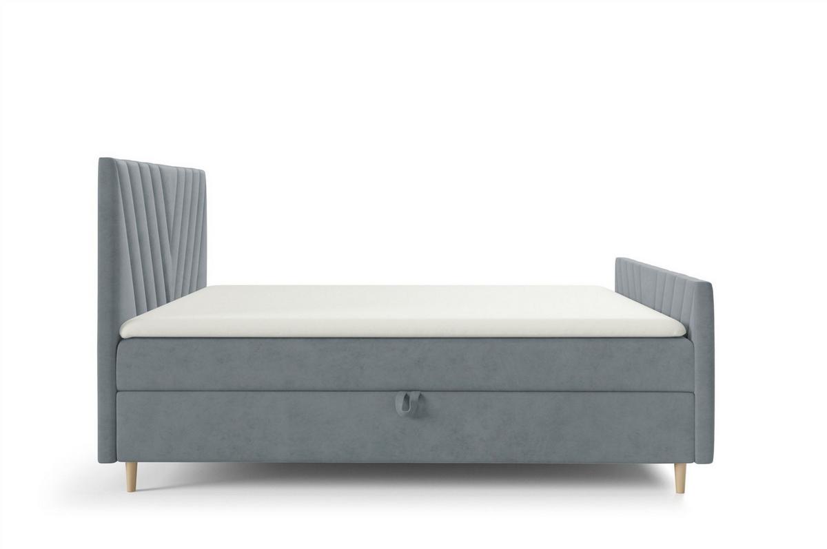 BOXBETT Carlito Premium - Grau, Holzwerkstoff/Textil (200/220cm) - Fun Möbel