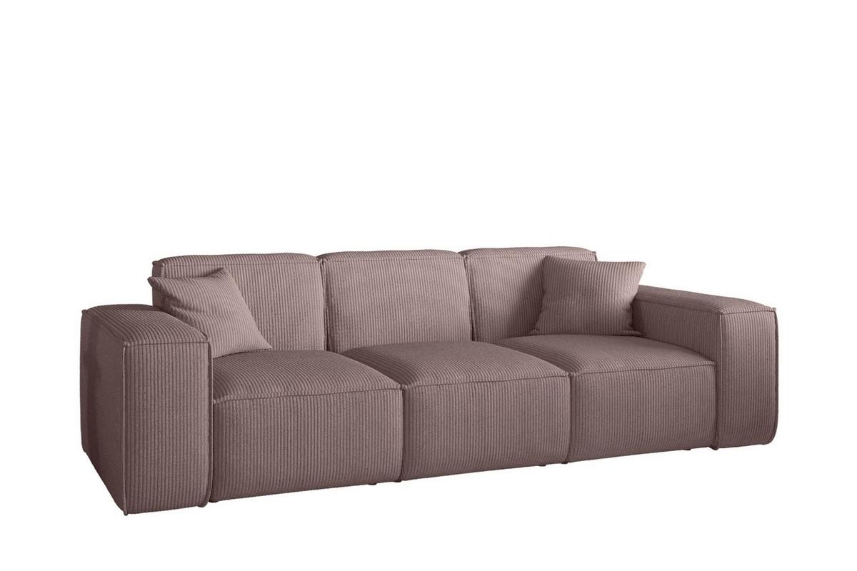 SOFA Celes Premium 3-sitzer Stoff Scala - Lila, Holzwerkstoff/Textil (225/73/88cm) - Fun Möbel