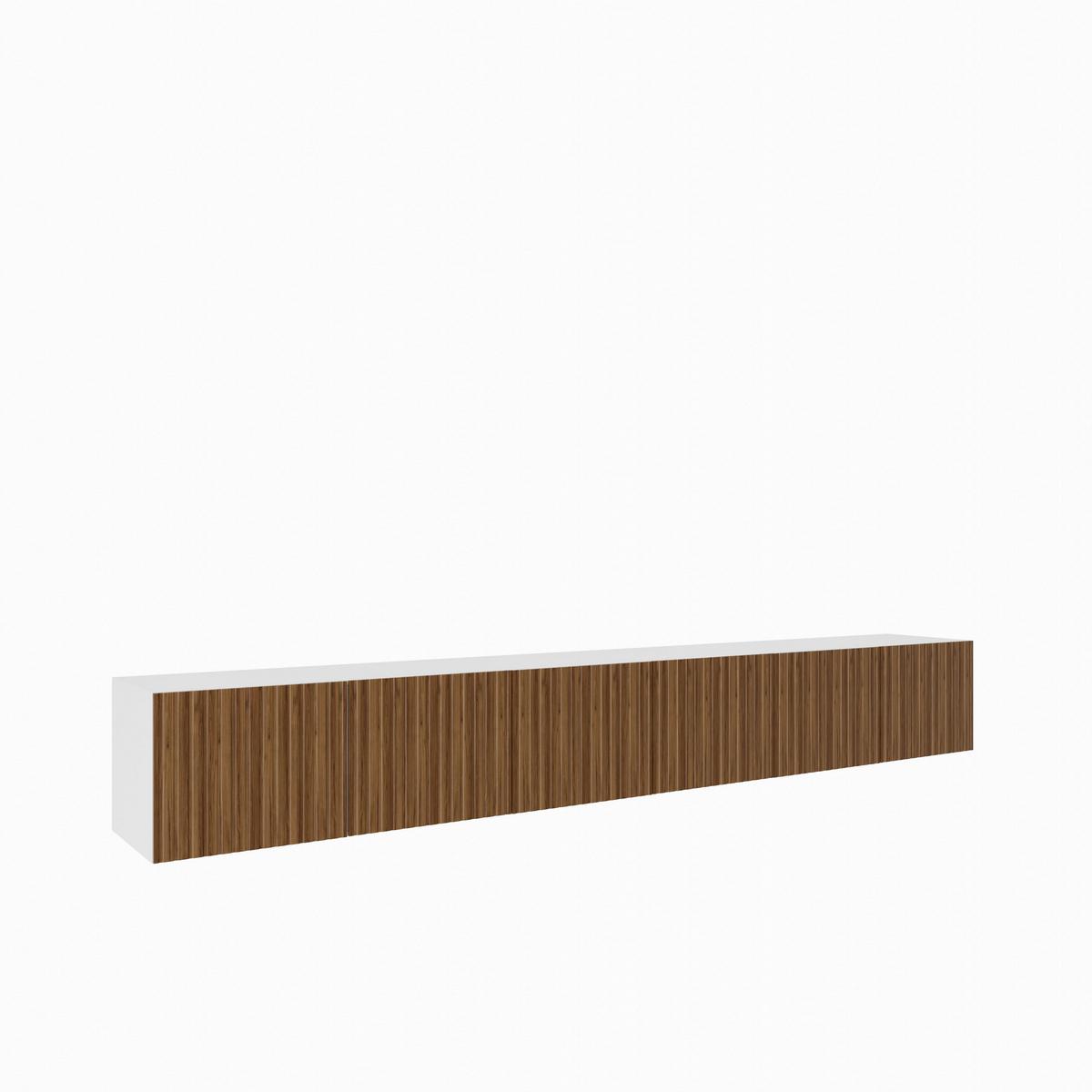 LOWBOARD LIVO 300/41/40 cm, Hängender TV-Schrank Weiß / Eichefarben - Eichefarben/Braun, Holzwerkstoff (300/41/40cm) - MASSENO