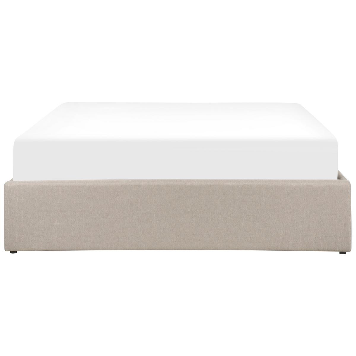 POLSTERBETT 140/200cm Beige Dinan - Beige, Holz/Textil (140/200cm) - Beliani