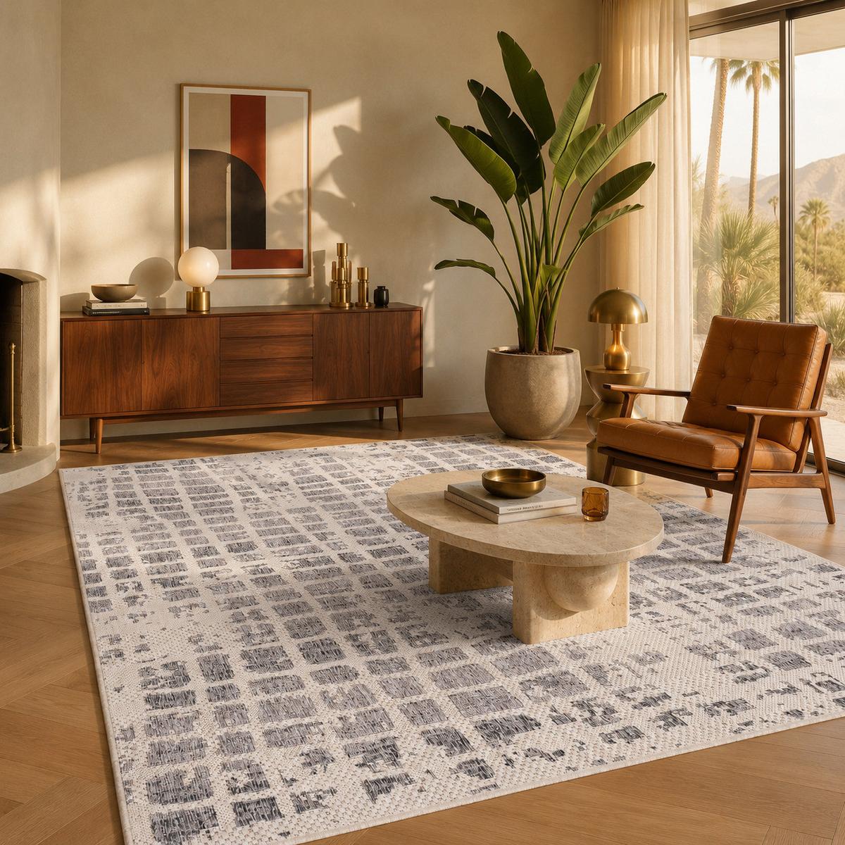 IN- UND OUTDOOR TEPPICH CARPETTO - Grau, Textil (120/170cm) - Pergamon