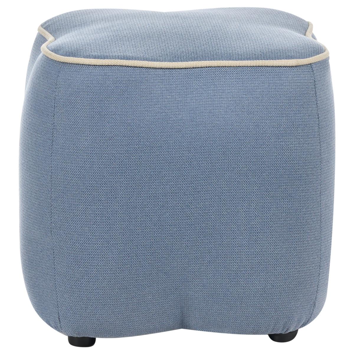 POUF Stoff Hellblau Juno - Hellblau, Textil (35/38/35cm) - Beliani
