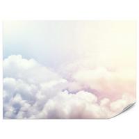 FOTOTAPETE für Schlafzimmer Blau Rosa Himmel Wolken 200x140 - Blau/Beige, Papier (200/140cm) - Muralo