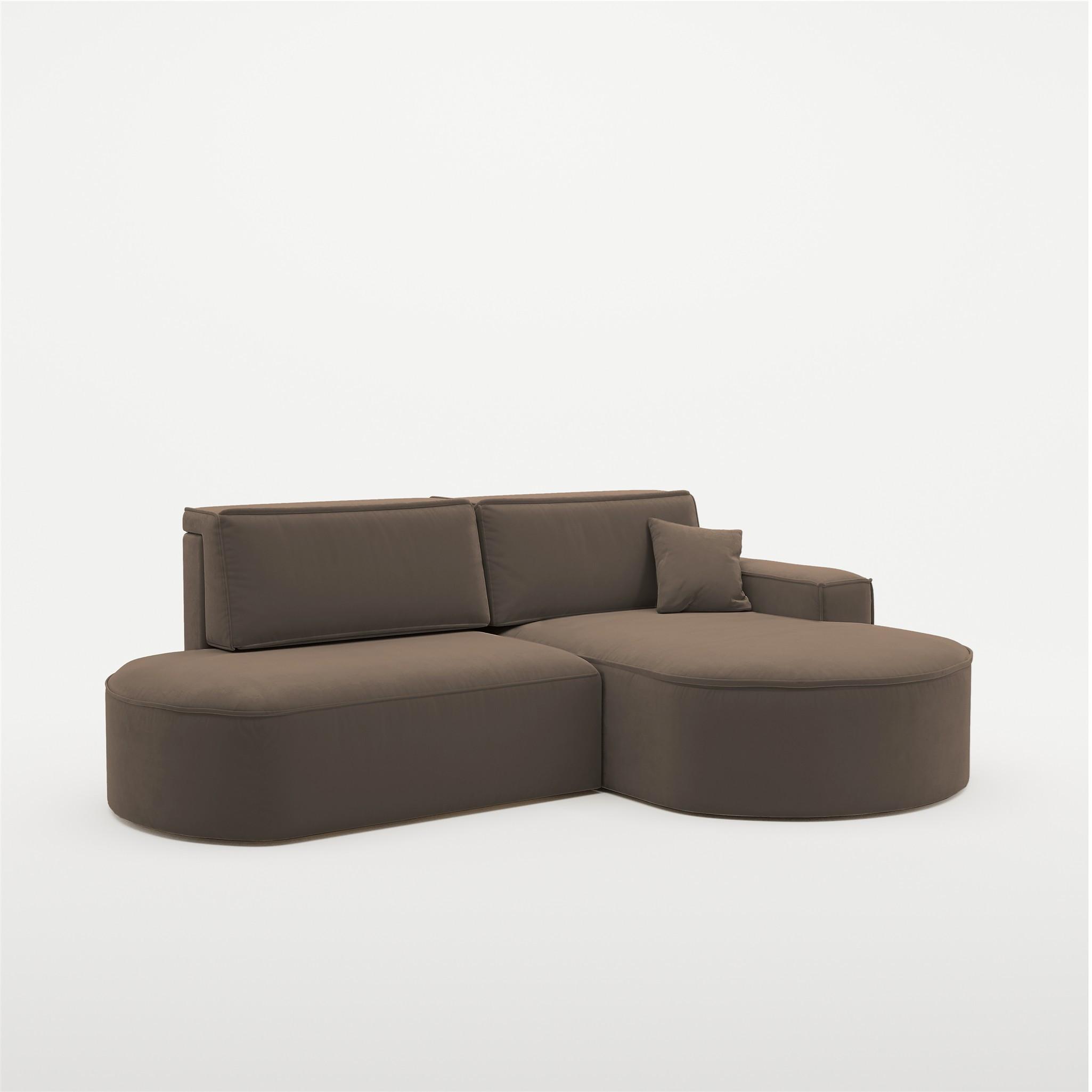 ECKSOFA Venedig Mit Schlaffunktion - Braun, Holzwerkstoff/Textil (278/179cm) - Fun Möbel
