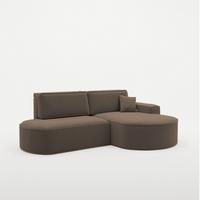 ECKSOFA Venedig Mit Schlaffunktion - Braun, Holzwerkstoff/Textil (278/179cm) - Fun Möbel
