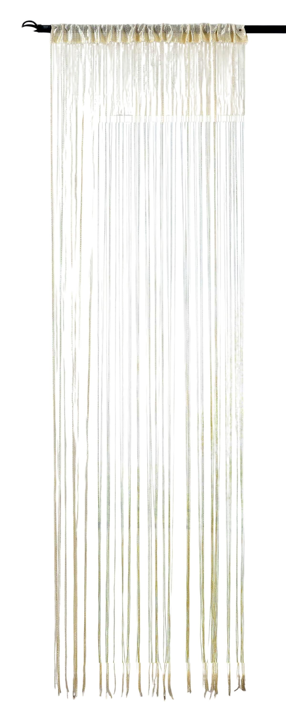 FADENGARDINE Shanghai HxB 230x100 cm Creme Lurex - Creme, Textil (100/230cm) - Gardinenbox