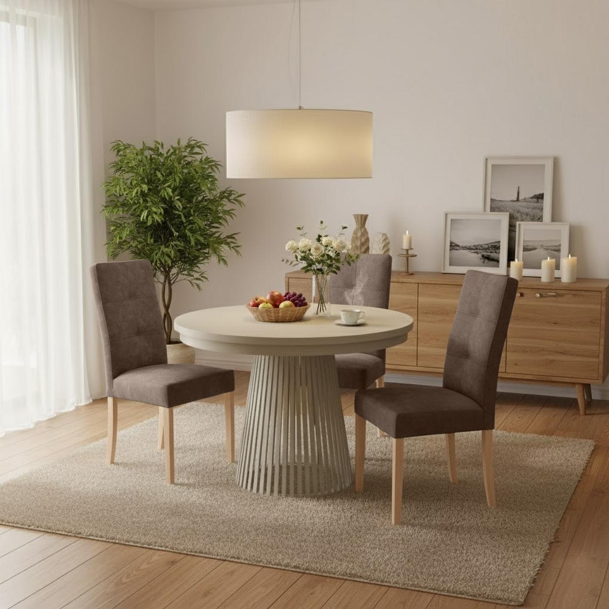 STUHL Solis mit Buchenholzbeinen, Polsterstuhl, Braun - Buchefarben/Braun, Holz (45/100/42cm) - Beautysofa