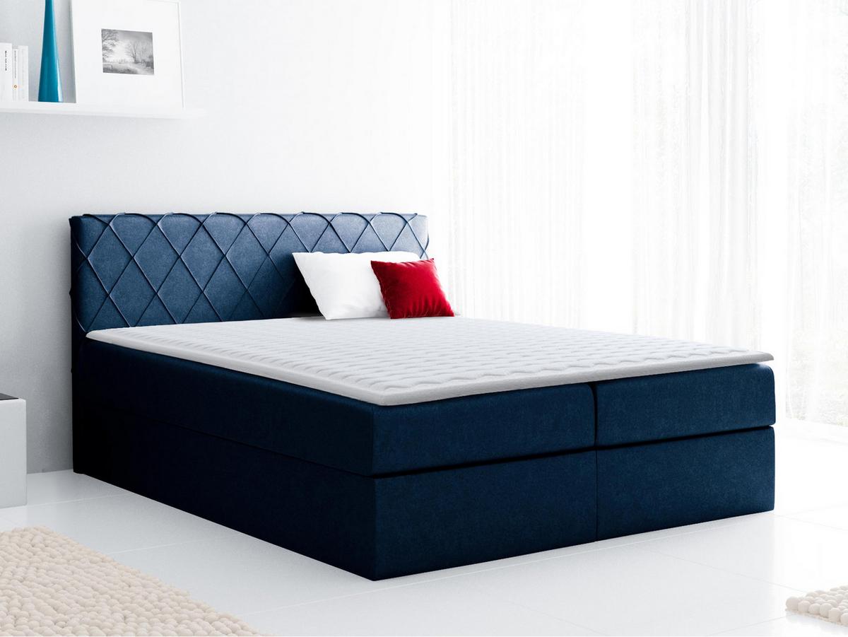 BOXBETT Paros - H3 - Blau, Holz (180/200cm) - MIRJAN24