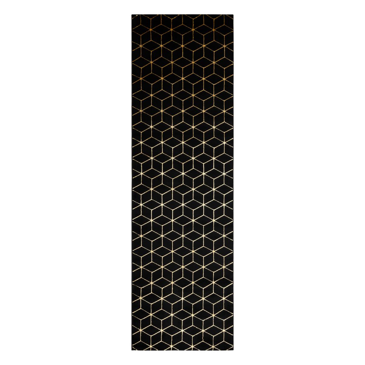 TEPPICH Gloss 70/200 cm - Schwarz, Textil (70/200cm) - rugsX