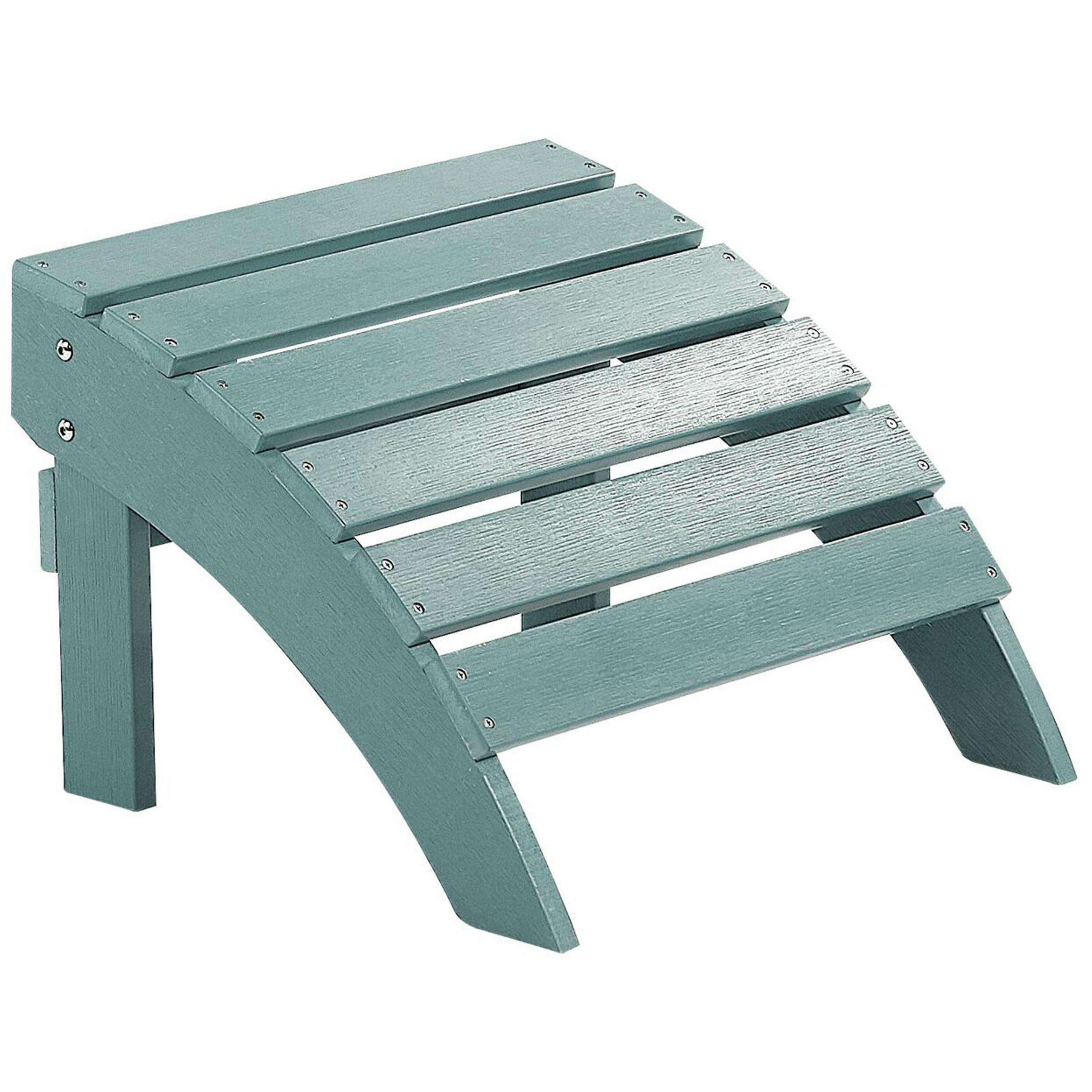 FUSSHOCKER Kunstholz türkis Adirondack - Türkis, Kunststoff (50/34/43cm) - Beliani