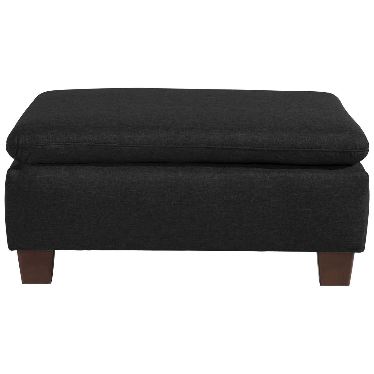 POLSTERHOCKER Kaylil Flachgewebe schwarz - Schwarz, Kunststoff (90/43/60cm) - 58aufmkessel