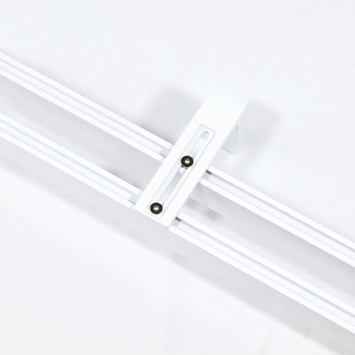 GARDINENSCHIENE 2-lauf Loft - Weiß, Metall (600cm) - Deco-Raum