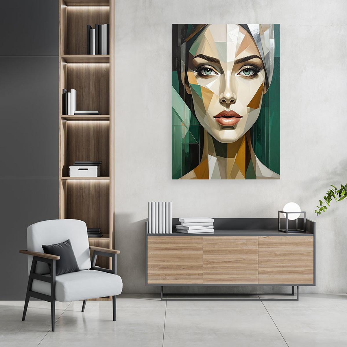 LEINWANDBILD Menschen & Charaktere 60x90cm - Grün, Textil (60/90cm) - Feeby