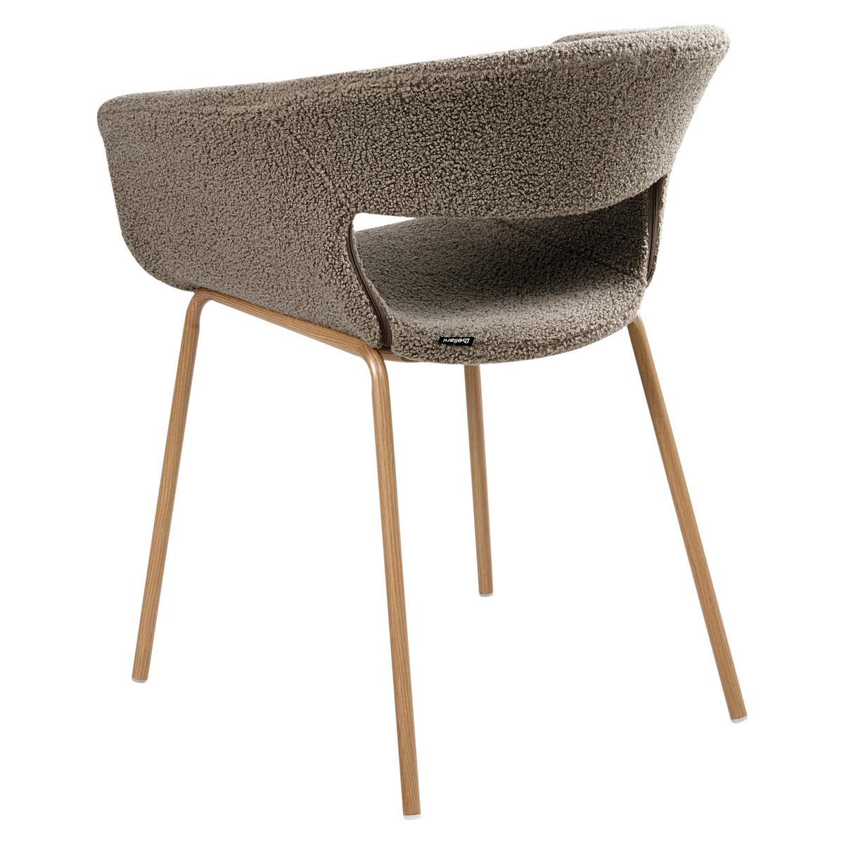 ESSZIMMERSTUHL 2er-Set Taupe Elma - Taupe/Braun, Textil (63/76/50cm) - Beliani