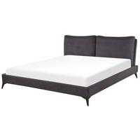 POLSTERBETT 180/200cm Dunkelgrau Melle - Dunkelgrau, Textil (180/200cm) - Beliani