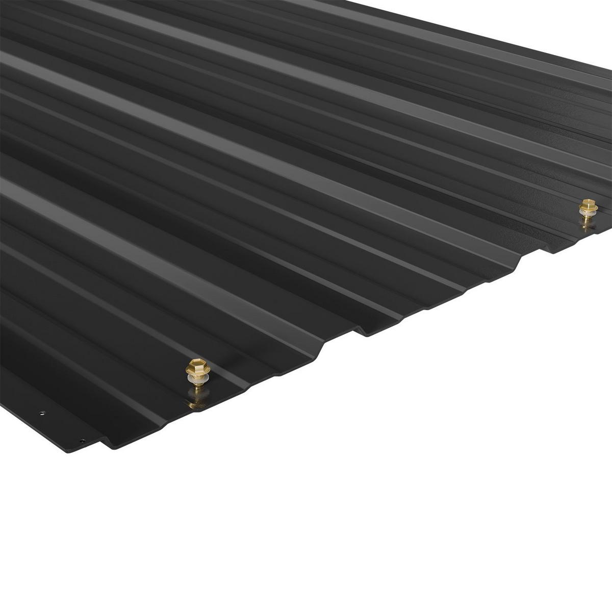 PROFILBLECH Anthrazit 129x45 cm 12er-Set - Anthrazit, Metall (45/129cm) - Juskys