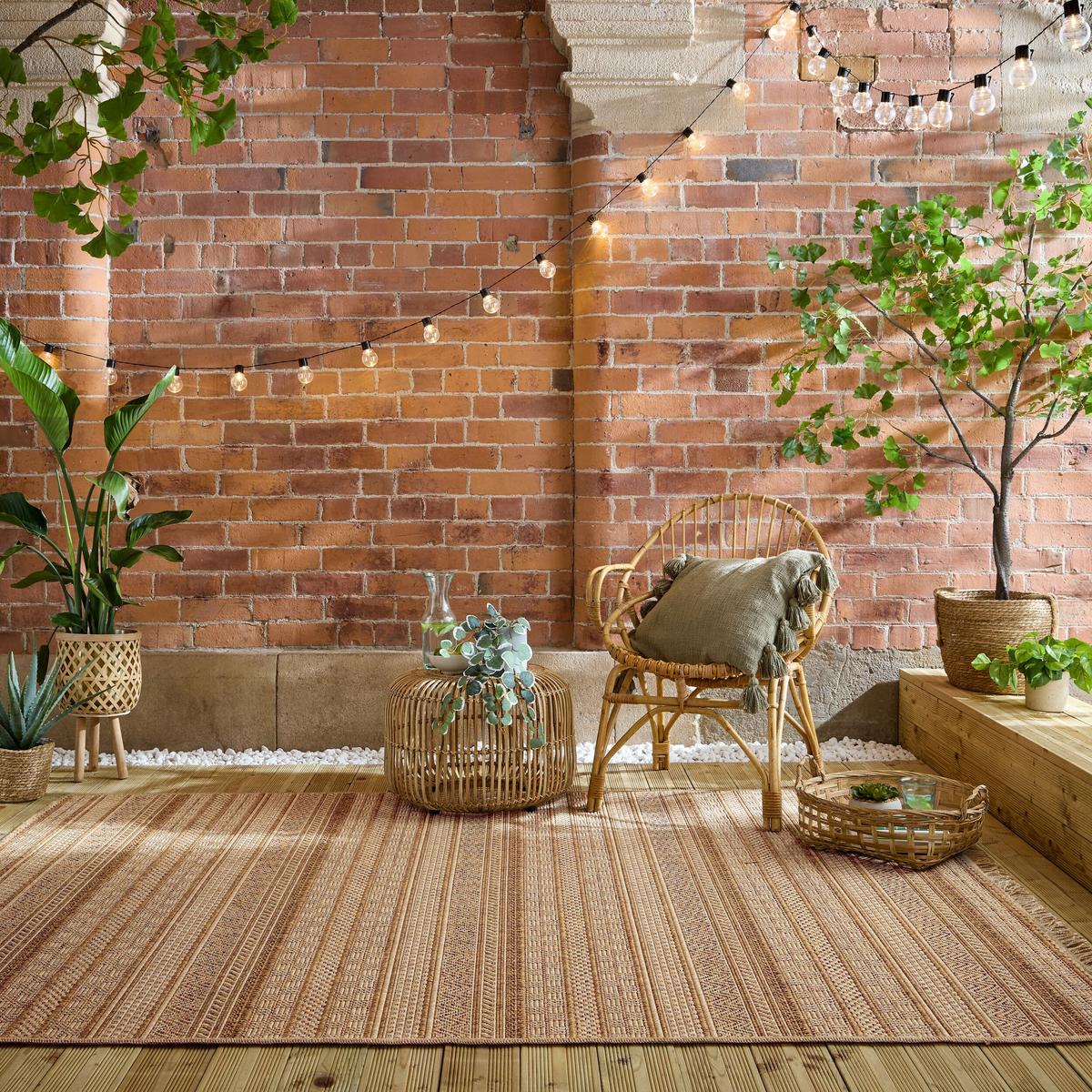 OUTDOORTEPPICH Waschbar CLYST, im Boho-Stil, Ocker, 120 x 170 cm - Braun, Textil (170/120cm) - KADIMA DESIGN