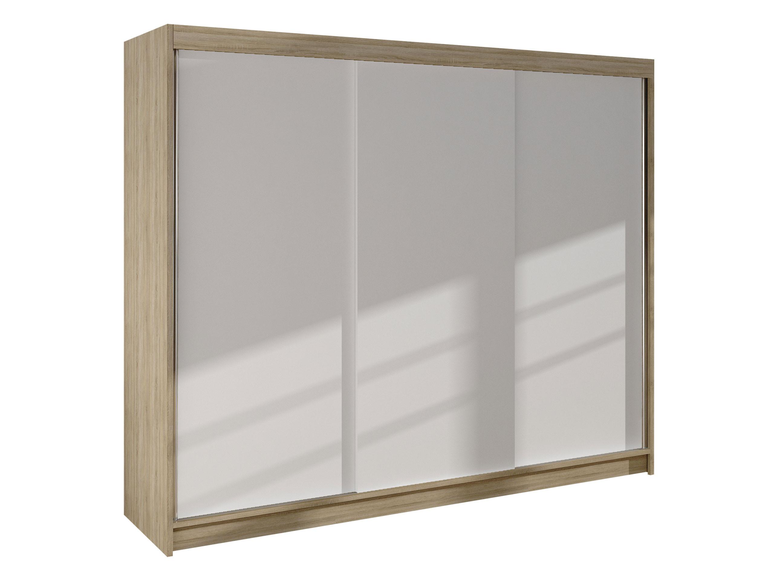 SCHWEBETÜRENSCHRANK Derby II - Naturfarben, Holzwerkstoff/Metall (200/215/58cm) - MIRJAN24