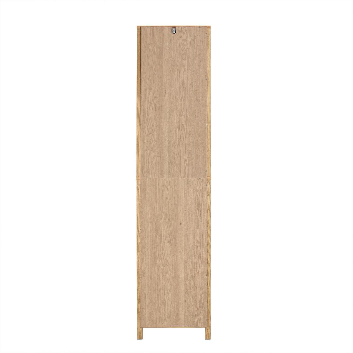 HOCHSCHRANK mit Wäschesack - Hellbraun, Holzwerkstoff (40/172/35cm) - SoBuy