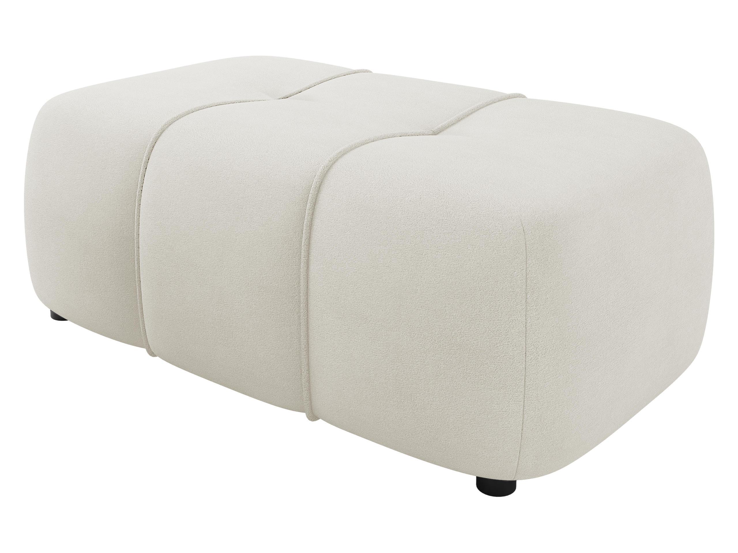 POLSTERHOCKER Furyn - Creme/Schwarz, Holzwerkstoff/Kunststoff (93/38/62cm) - MIRJAN24