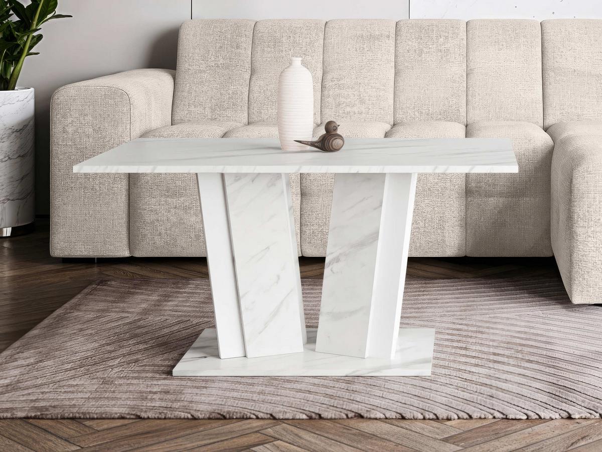 COUCHTISCH Doha II - Weiß, Holzwerkstoff (60/100/55cm) - MIRJAN24