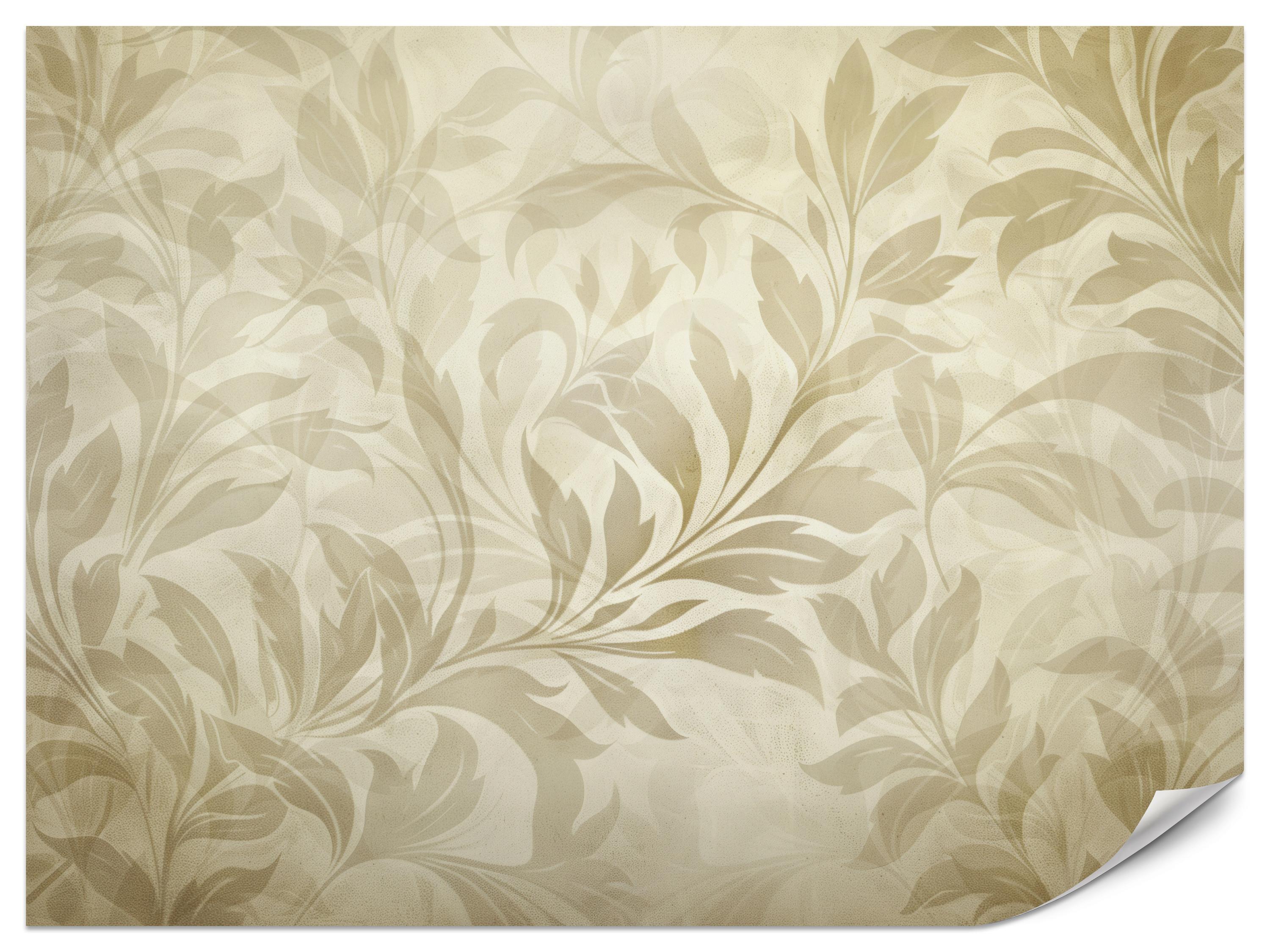 FOTOTAPETE für Schlafzimmer Blätter Pflanzen Natur 250x175 - Beige/Braun, Papier (250/175cm) - Muralo