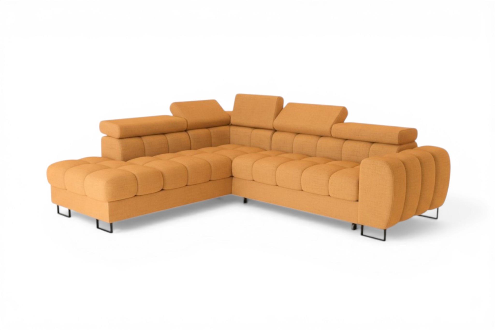 ECKSOFA Bastien Max Mit Schlaffunktion - Gelb, Holzwerkstoff/Textil (225/260cm) - Fun Möbel