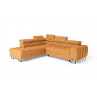 ECKSOFA Bastien Max Mit Schlaffunktion - Gelb, Holzwerkstoff/Textil (225/260cm) - Fun Möbel