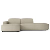 ECKSOFA Sallmo L-Form, 3-Sitzer, links 276 cm - Taupe/Schwarz, Kunststoff/Textil (276/166cm) - Selsey