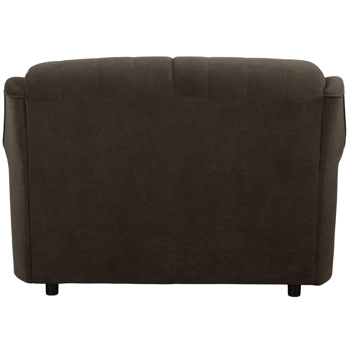 SOFA 2-Sitzer Kaylyn Flockstoff braun - Braun, Kunststoff (133/89/83cm) - 58aufmkessel