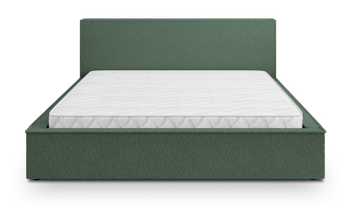 POLSTERBETT CELORA Q 120x200 cm mit Bettkästen - Grün - Grün, Holz/Textil - MASSENO