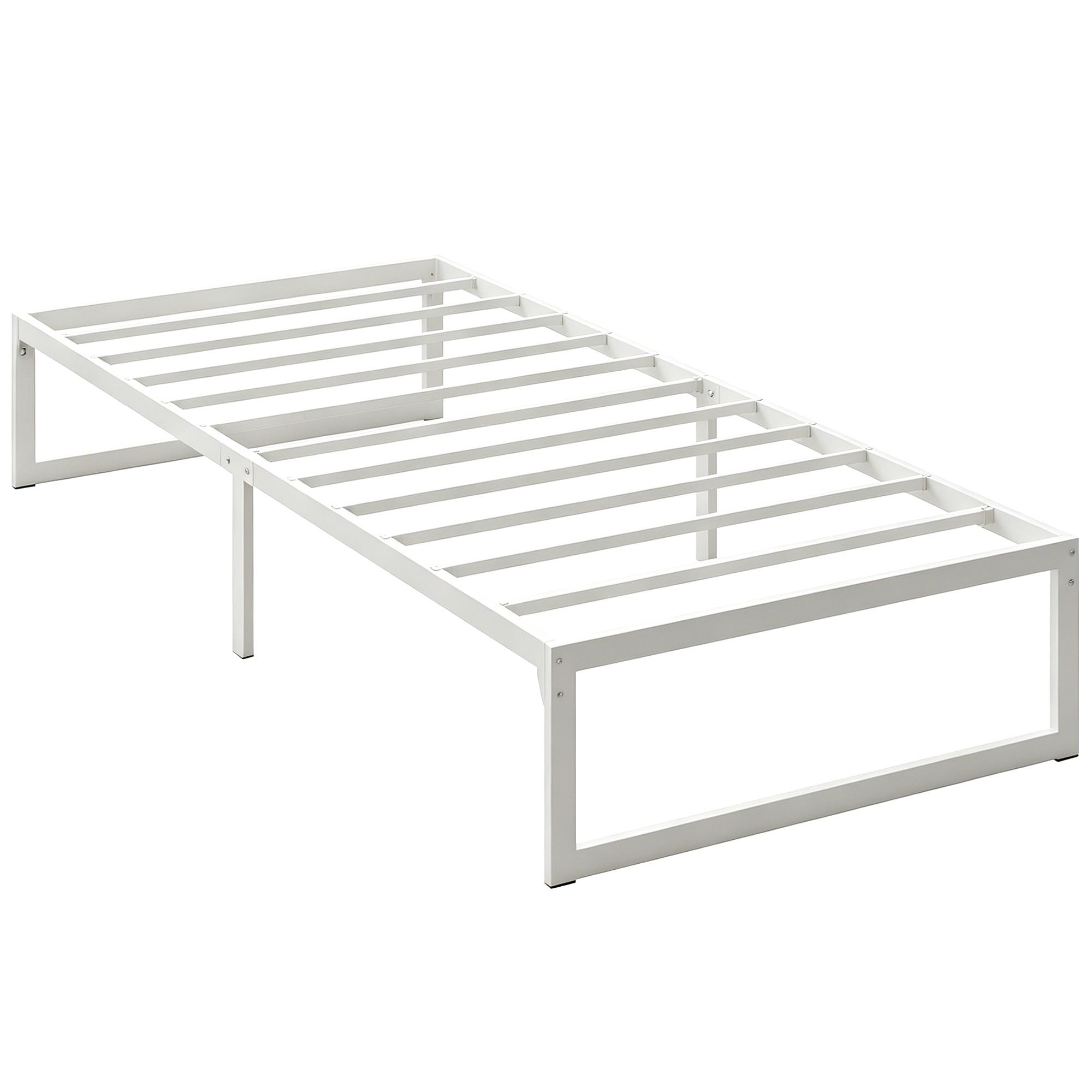 BETTGESTELL Metall Weiß - Weiß, Metall (90/200cm) - HOMCOM