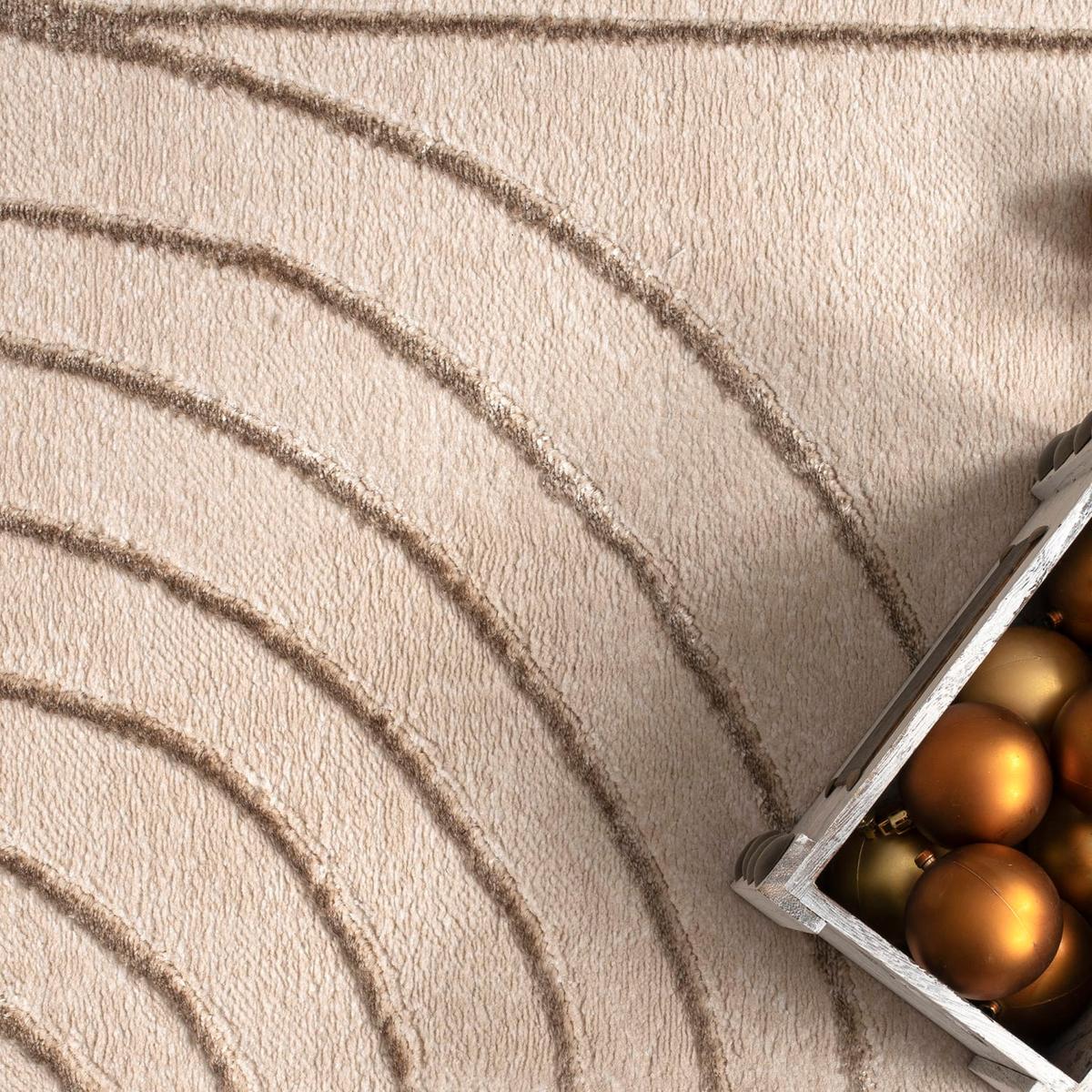 KURZFLORTEPPICH, abstrakt, Florhöhe 11 mm, Creme, 80 x 300 cm - Beige, Textil (300/80cm) - KADIMA DESIGN